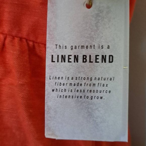 Jessica Simpson Women's Red Linen Blend Midi Dress Size XL - Picture 7 of 9